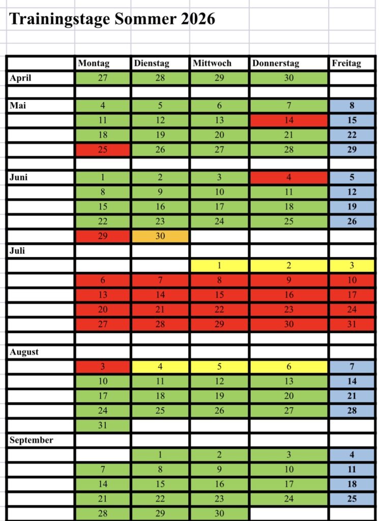 Sommertrainingstage 2026